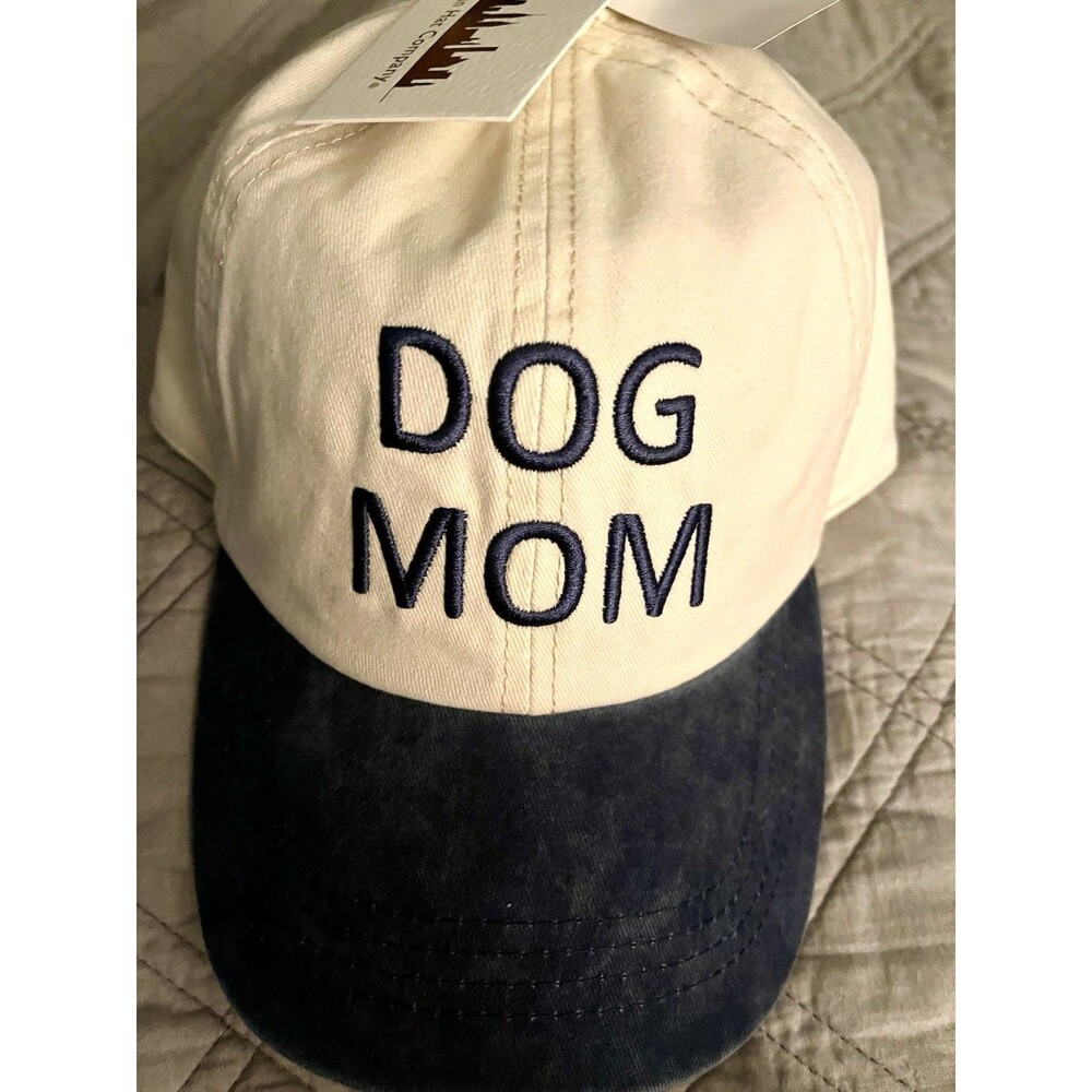 New Womens White DOG MOM Hat Cap Adjustable Strap Back Ladies Puppy Lover